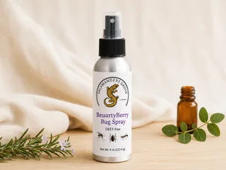 BeautyBerry Bug Spray bottle on a white background