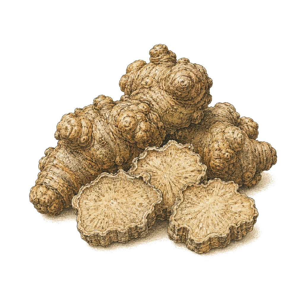 San Qi / Notoginseng root herb image